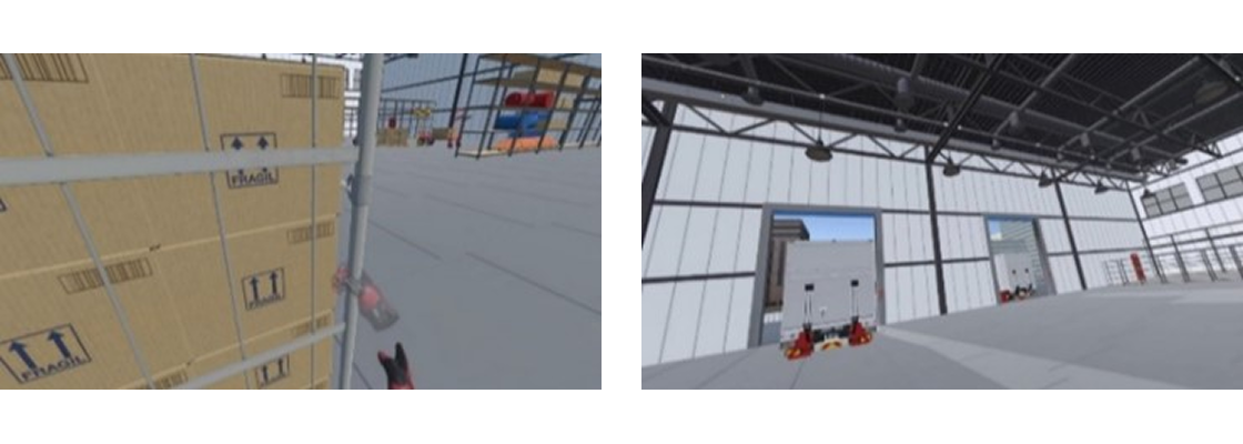ロールボックスパレット激突されのシミュレーション様子